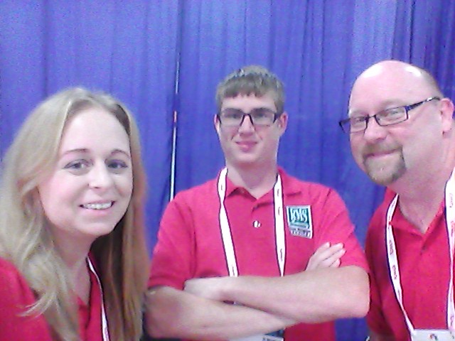 Employees at Trade Show, Andrea, Jacob & Roger